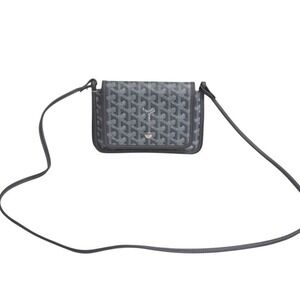 GOYARD Plumet Pouch Wallet Shoulder Bag Gray